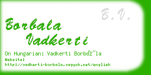 borbala vadkerti business card